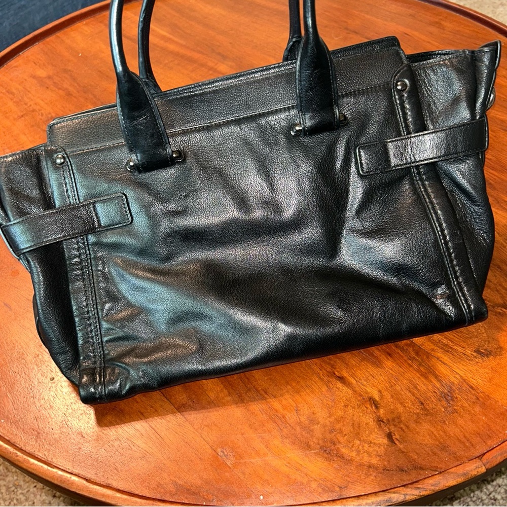 Coach Black Soft Leather Swagger Bag Shoulder Purse - Picture 11 of 16